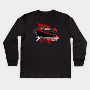 A Team Van 80s Graphic Kids Long Sleeve T-Shirt